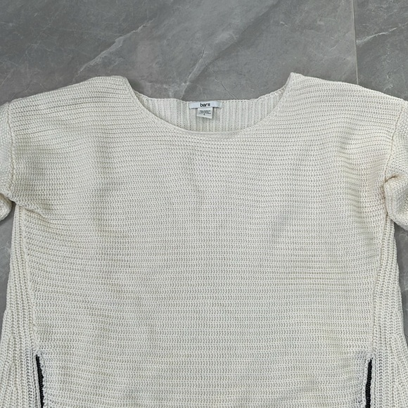 Women's Bar III Knit Zipper High Low Long Sleeve Sweater Large - Picture 2 of 13